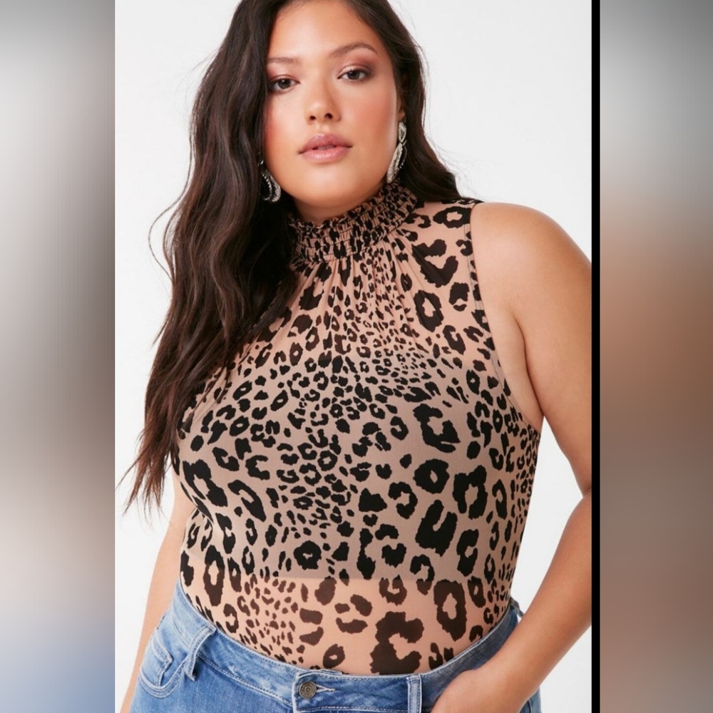 Forever 21~ Leopard Bodysuit Size 2X